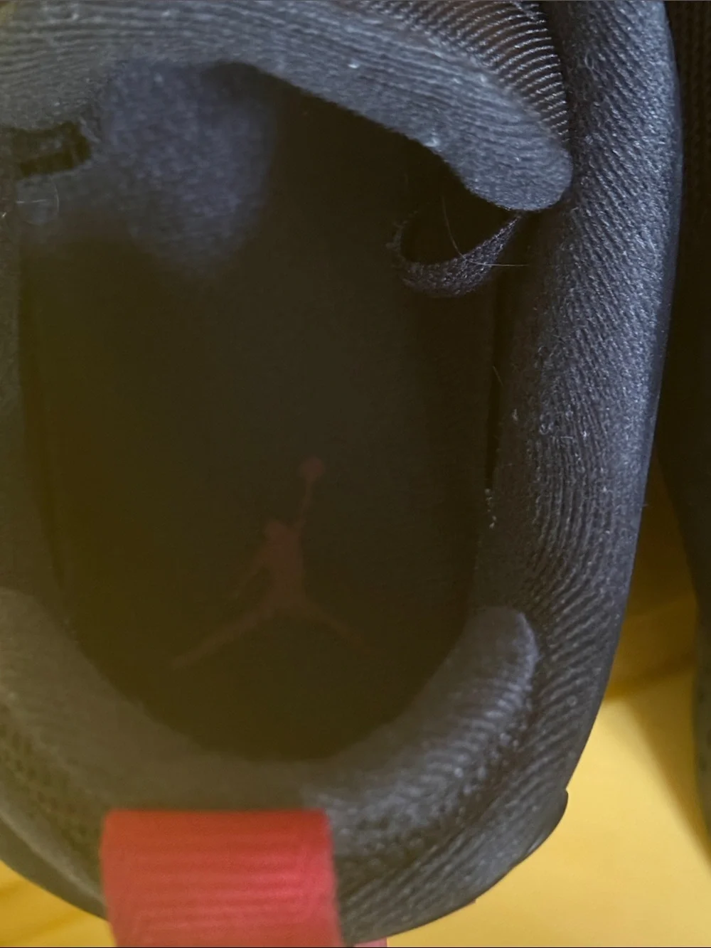 Jordan Nike Air Men's Black Sneakers with Red Accents